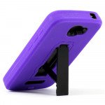 Wholesale Alcatel One Touch Fierce 2 7040 Armor Hybrid Kickstand Case (Purple)